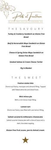 Festive afternoon tea GF NOV 23 Festive afternoon tea GF NOV 23